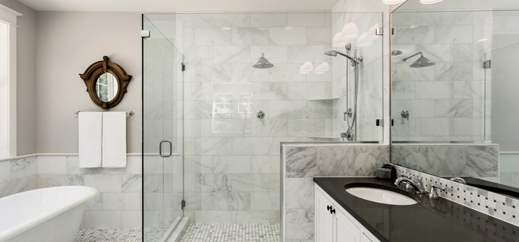 bathroom shower door installation in Burlingame